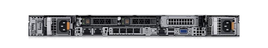 Rear view of the R650 with 2x 2.5 inches Storage drives, 1x LP PCIe Gen4 slot and Hot-plug BOSS