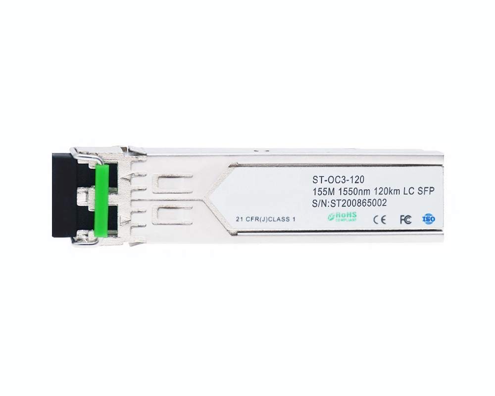 155Mbps	1550nm 120km DFB LC compatible SFP Optical Transceiver