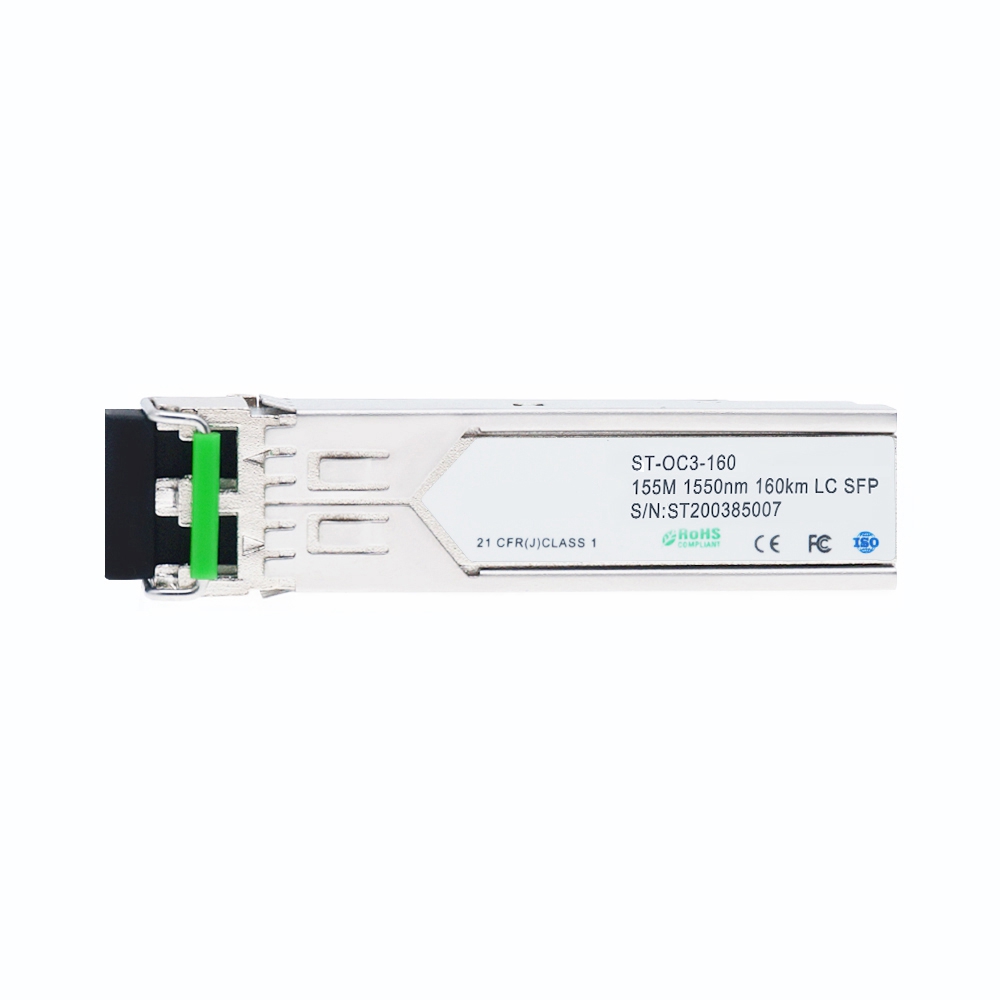 155Mbps 1550nm 160km LC Compatible SFP Optical Transceiver