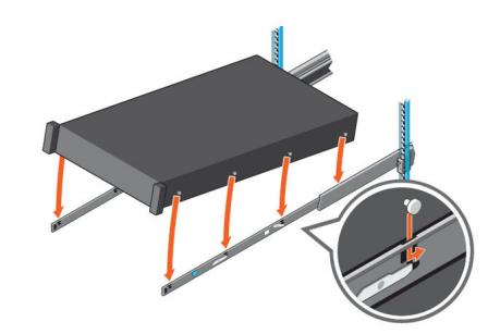 Installing system into the rack (option A: Drop-In)