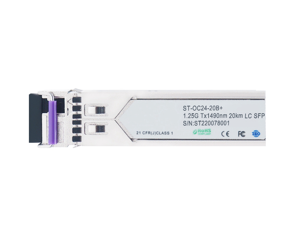 1.25Gbps Tx1490/Rx1310nm 20km Compatible SFP Bi-Directional Transceiver