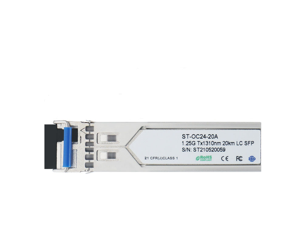 1.25Gbps Tx1310/Rx1490nm 20km Compatible SFP Bi-Directional Transceiver