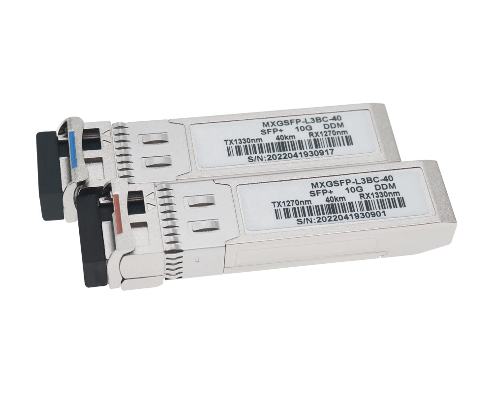 10Gb/s BIDI 1270/1330nm LC 20km SFP+ Transceiver