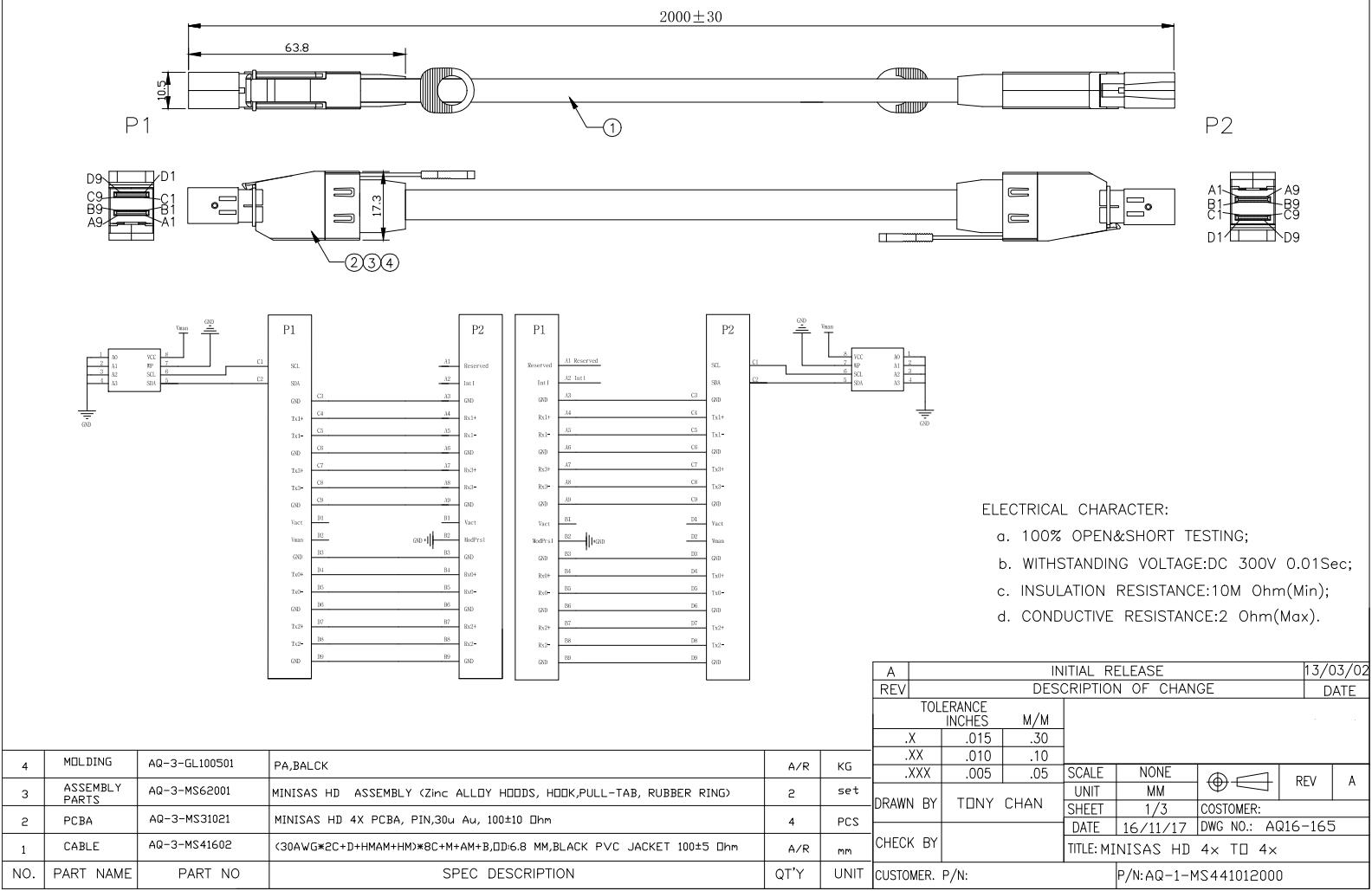 SFF-8644 to SFF-8644