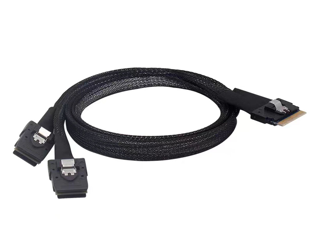 Cablecc PCI-E Slimline SAS 4.0 SFF-8654 8i Kabel 50cm - Host Naar Target