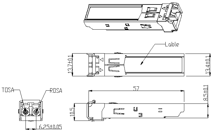 10G SFP+ LRM 1310nm 220m SFP Transceiver