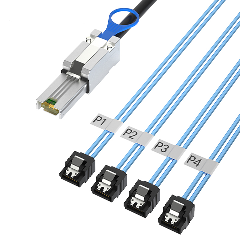 External Mini SAS 26PIN SFF8088 TO 4*SATA 7PIN Cable