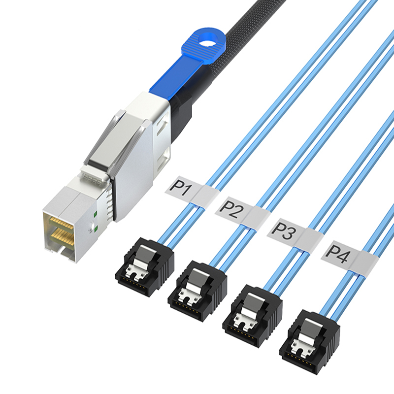 External Mini SAS HD SFF-8644 To 4 Port SATA Cable