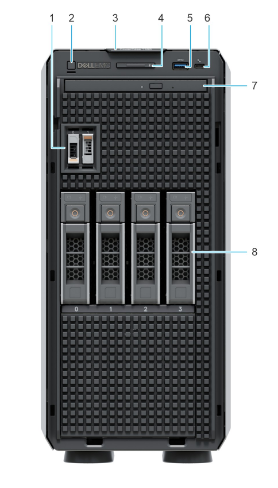  Front view of 4 x 3.5-inch drive system