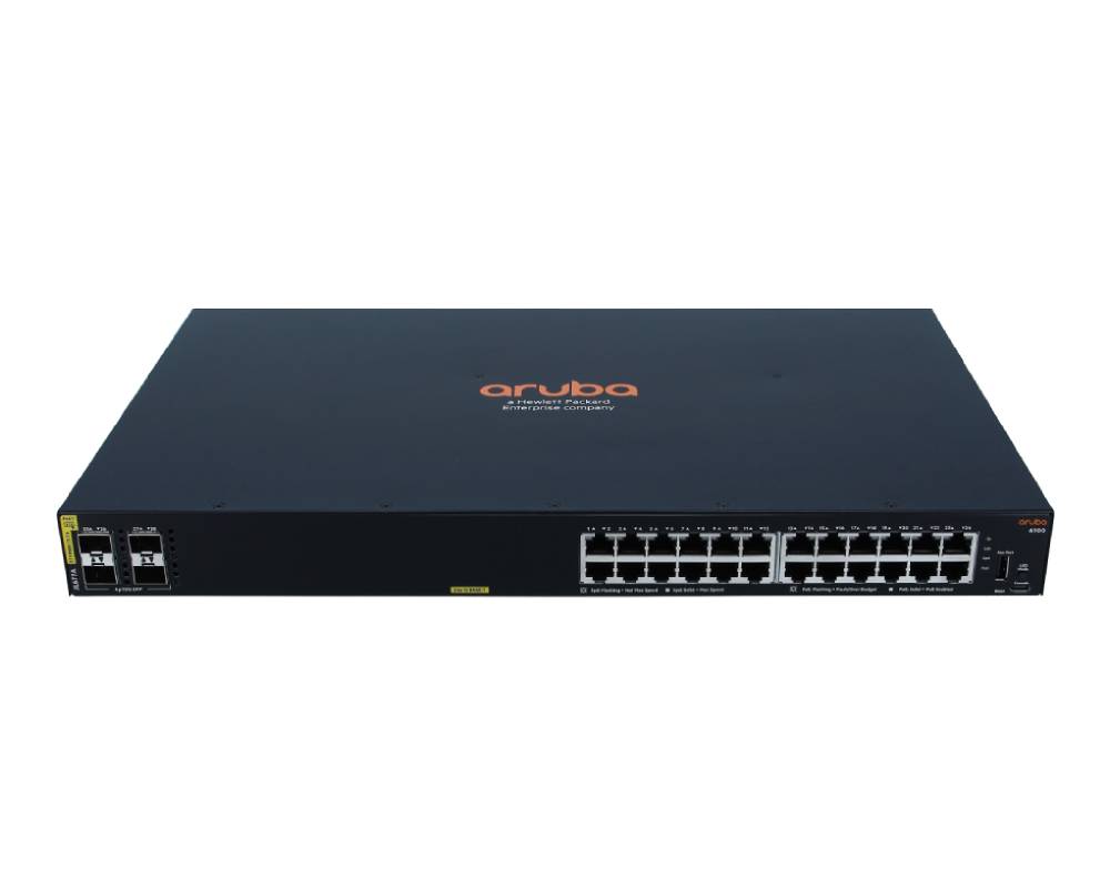 JL677A Коммутатор Aruba CX 6100 24G Class4 PoE 4SFP+ 370 Вт