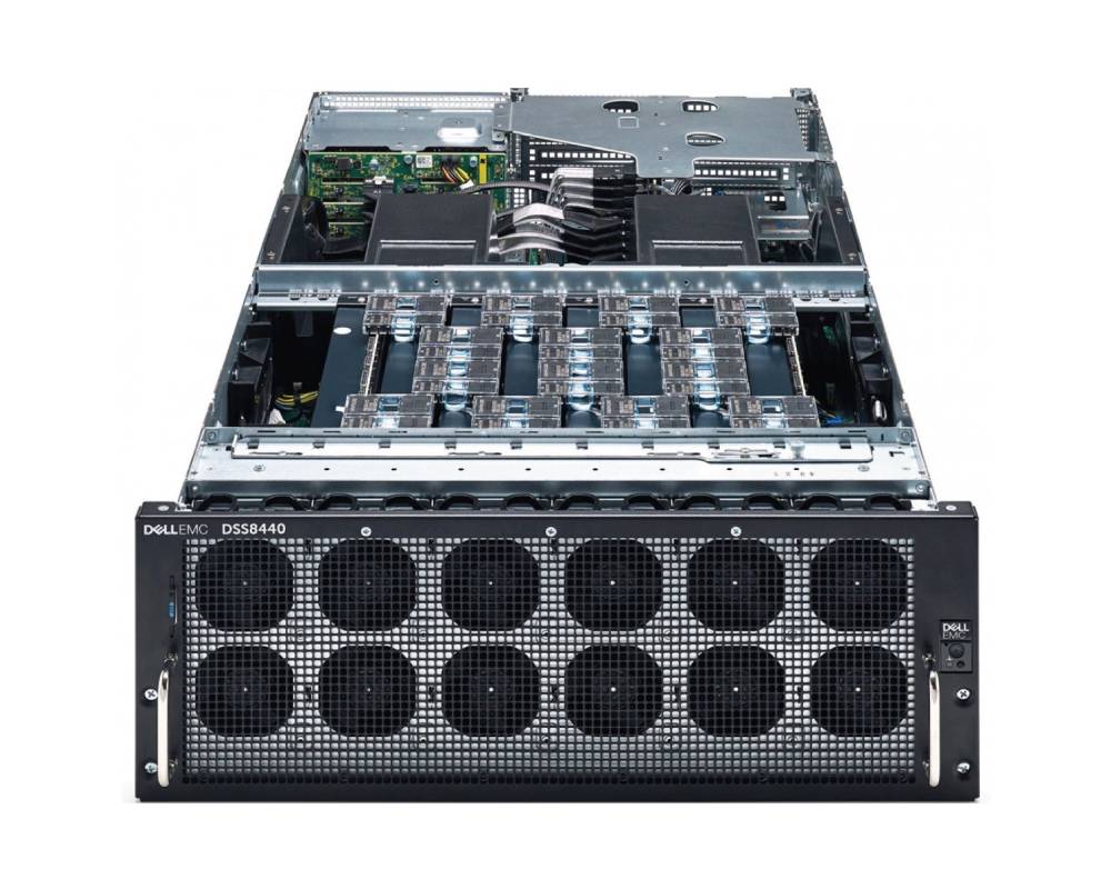 Двухпроцессорный сервер Dell EMC DSS 8440 высотой 4U